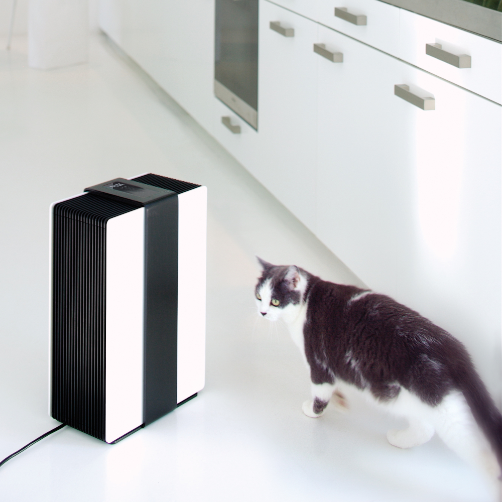 Nawilżacz z funkcją oczyszczania Stadler Form Robert, biało-czarny