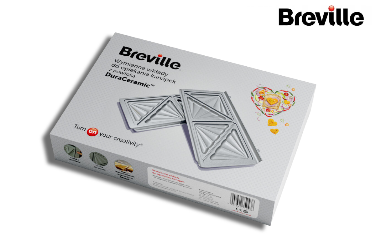 Wymienne wkłady do opiekania kanapek z powłoką DuraCeramic