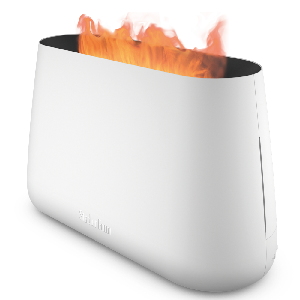 Ben - nawilżacz z aromatyzerem i efektem kominka, biały