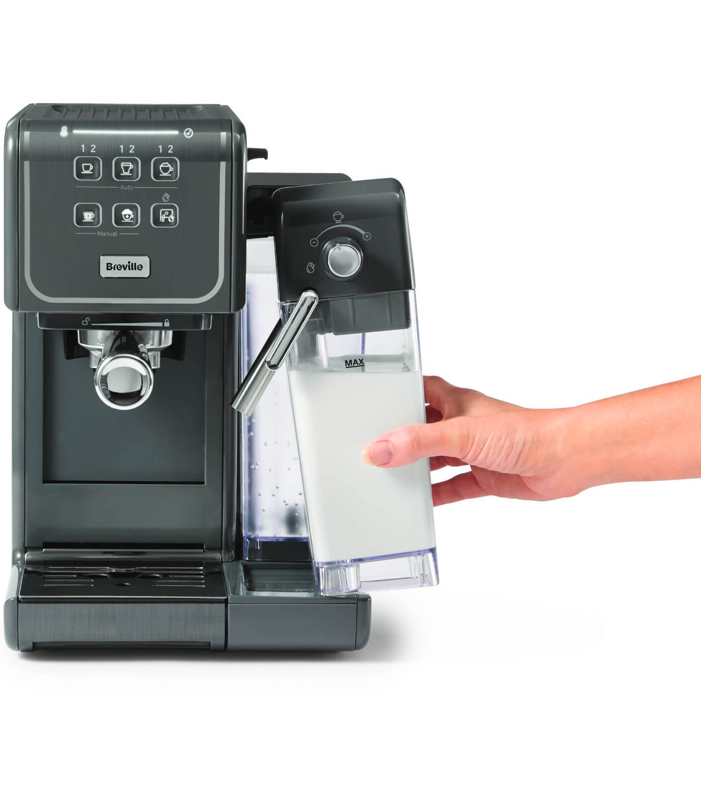 Ekspres do kawy Breville Prima Latte III szary VCF146X