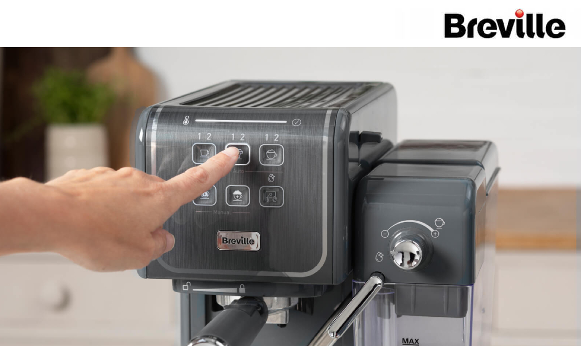 Ekspres do kawy Breville Prima Latte III szary VCF146X