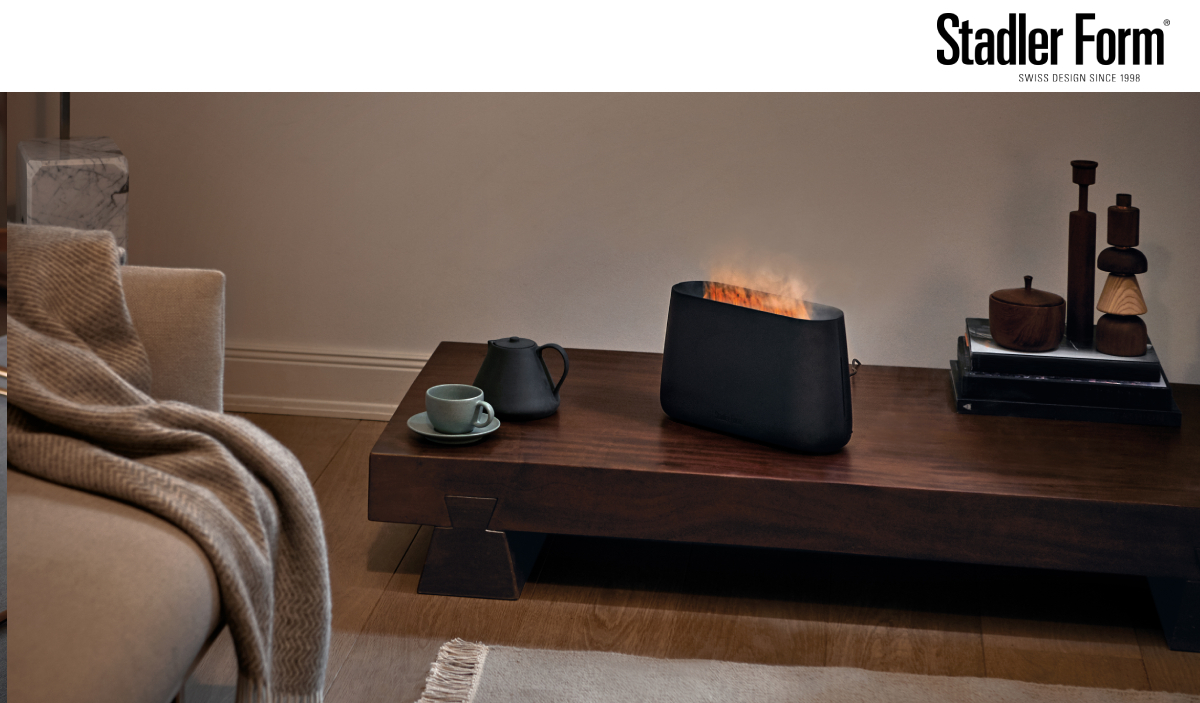 Ben - nawilżacz z aromatyzerem i efektem kominka, czarny