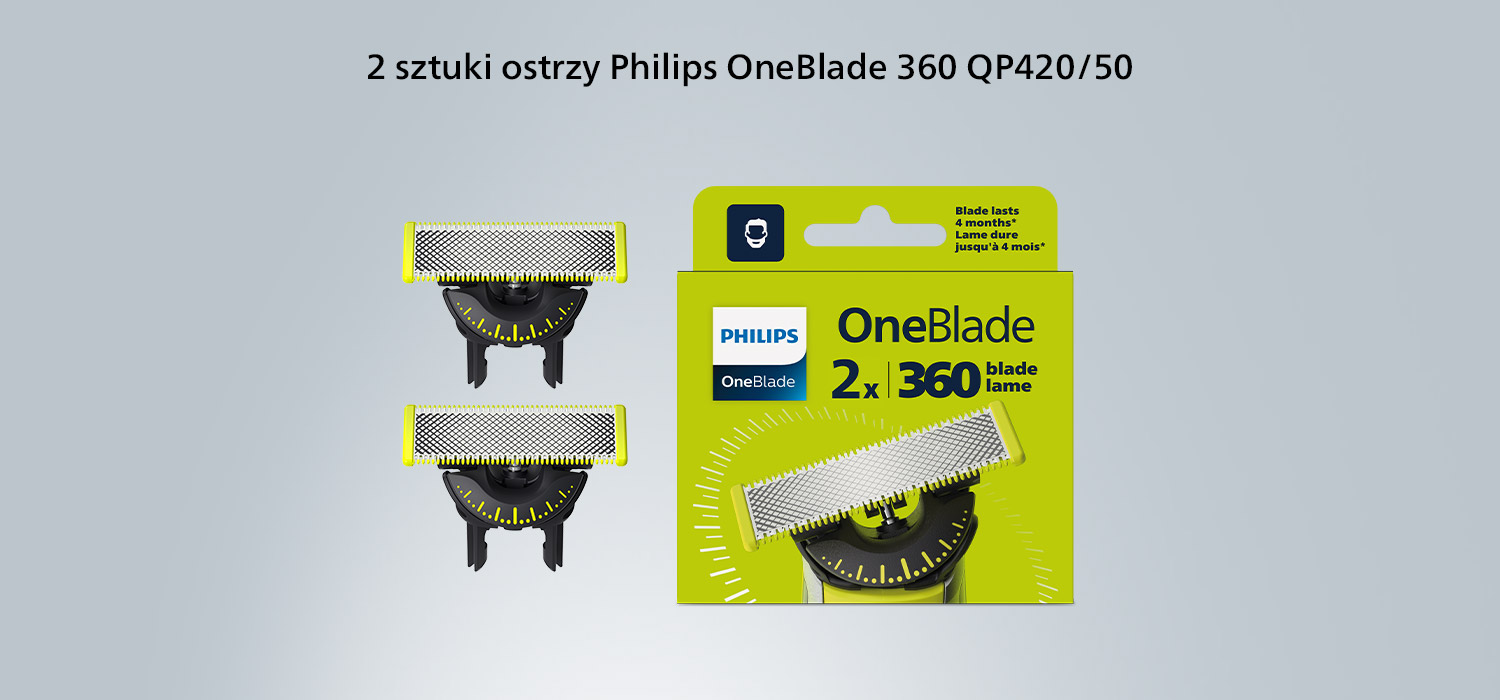Na Ceneo dostępne są 2 sztuki ostrzy OneBlade w opakowaniu bez plastiku
