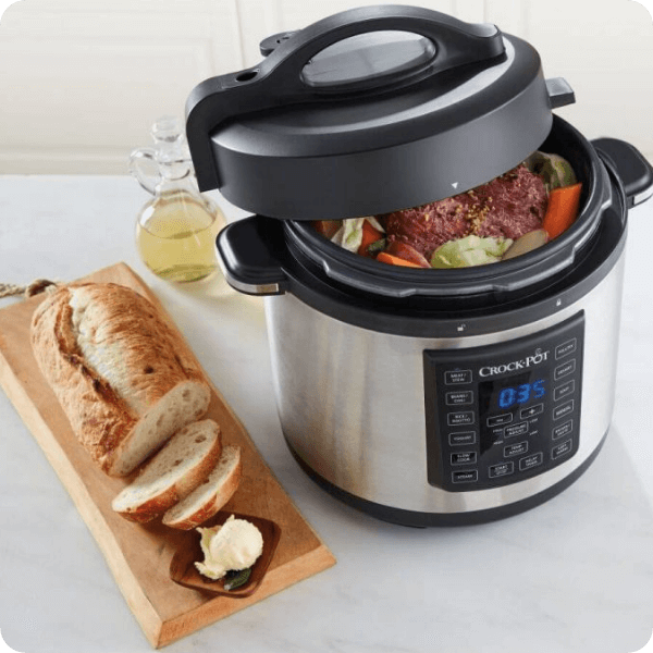 Dzięki 8&nbsp;programom automatycznym ugotujesz dania do&nbsp;70% szybciej niż w&nbsp;tradycyjnym piekarniku czy na kuchence