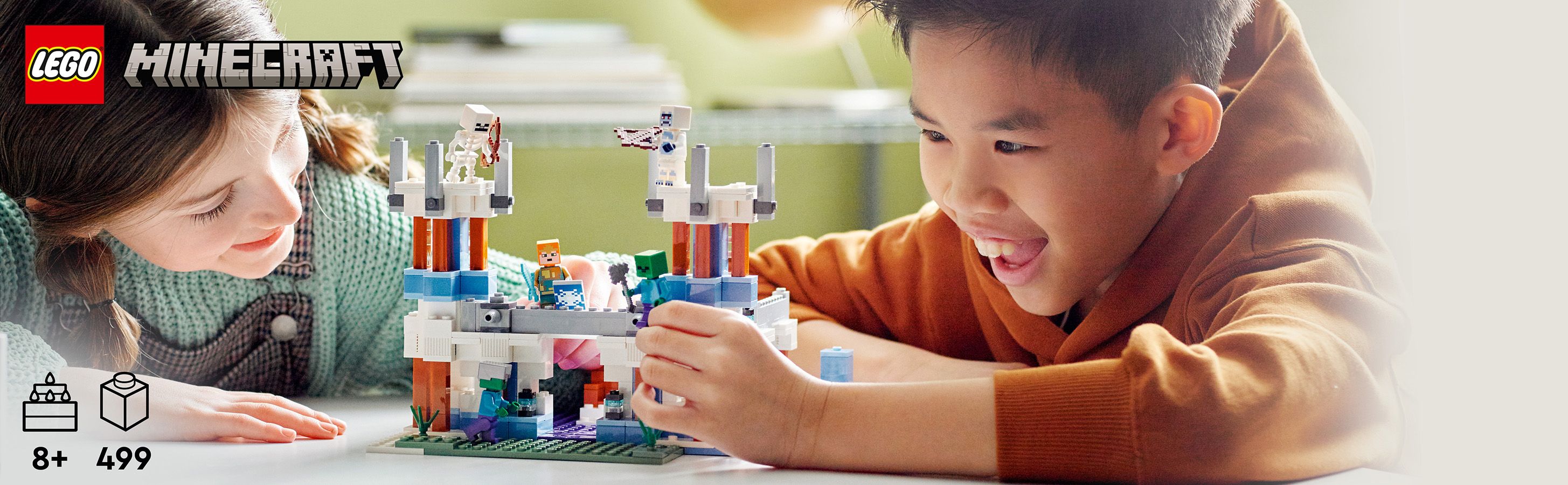 Ekscytujący lodowy zamek z Minecrafta®