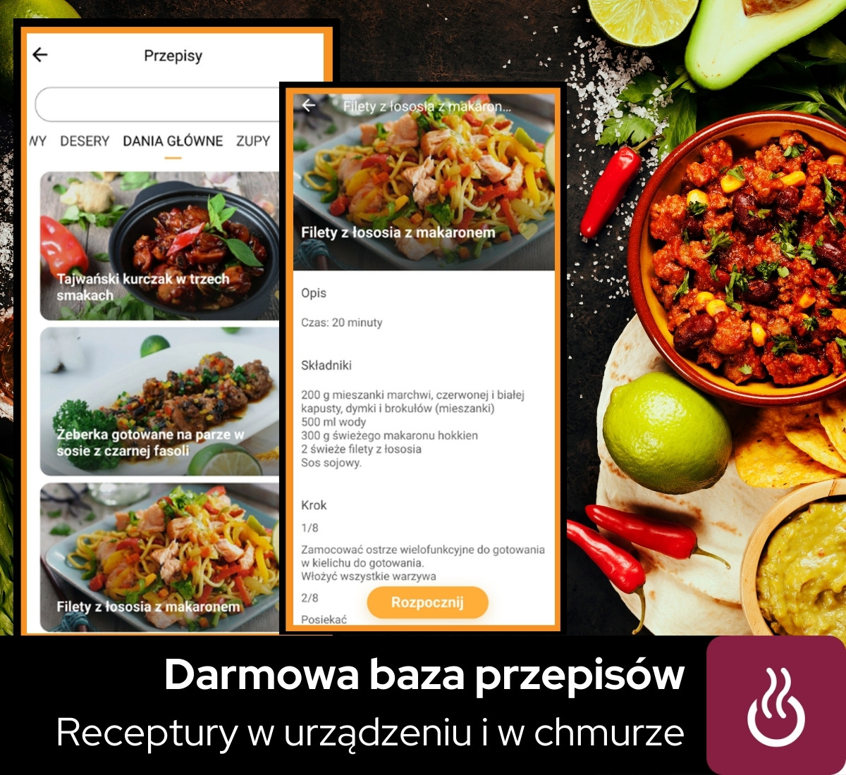 Darmowa baza przepisów - Receptury w urządzeniu i w chmurze