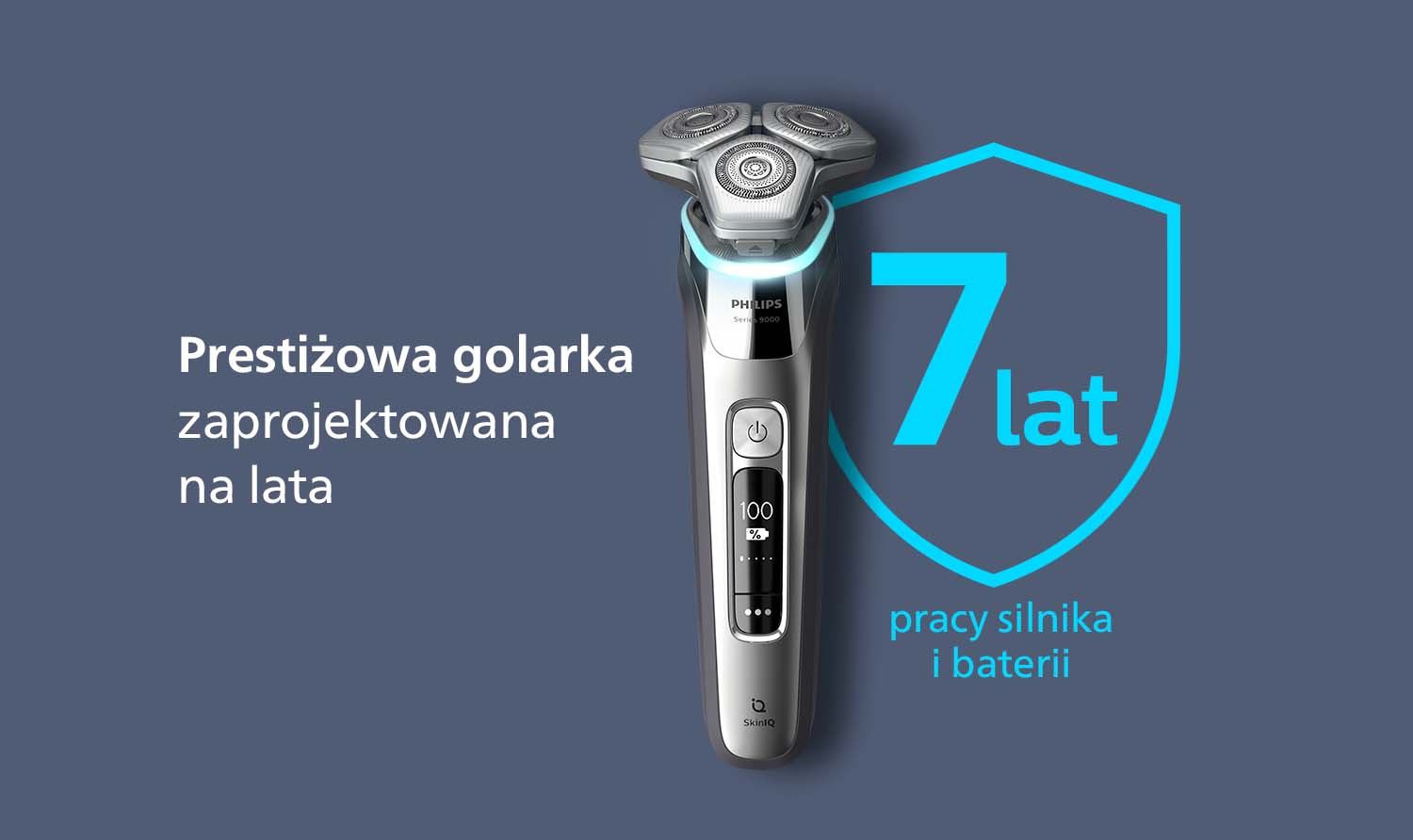 Bateria i silnik golarki Philips mają aż 7 lat gwarancji