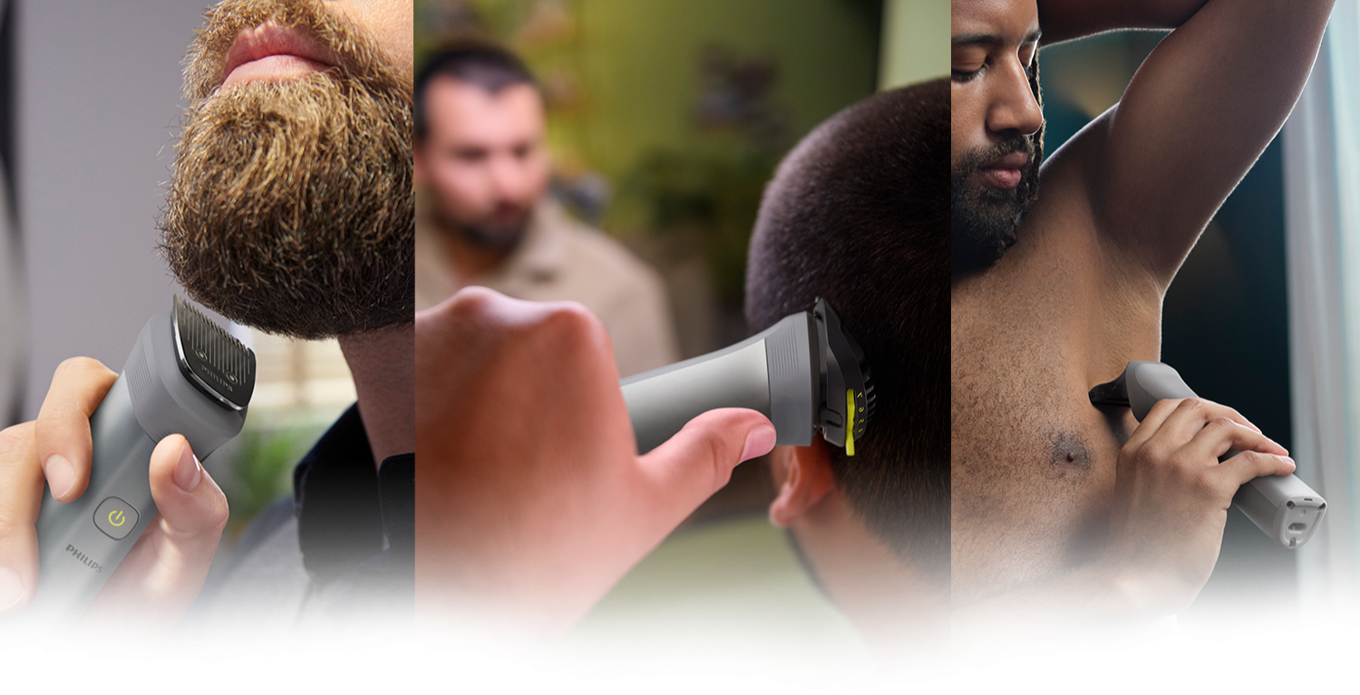 Używaj trymera Philips Multigroom MG5920/15 do twarzy, włosów i całego ciała