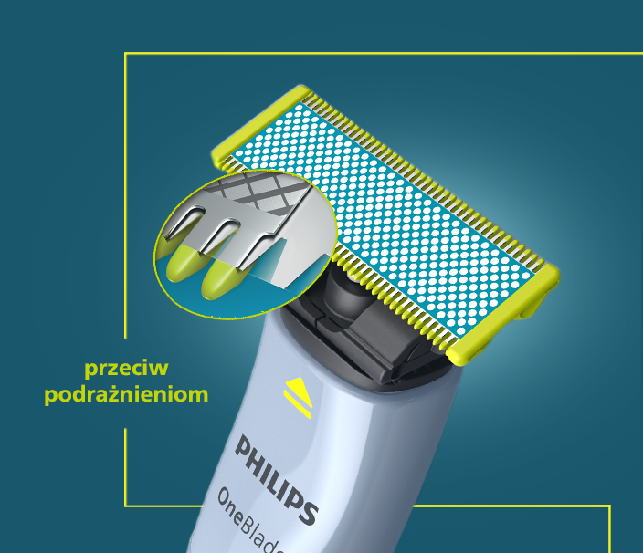 Podwójny system ochrony zapobiega podrażnieniom podczas golenia