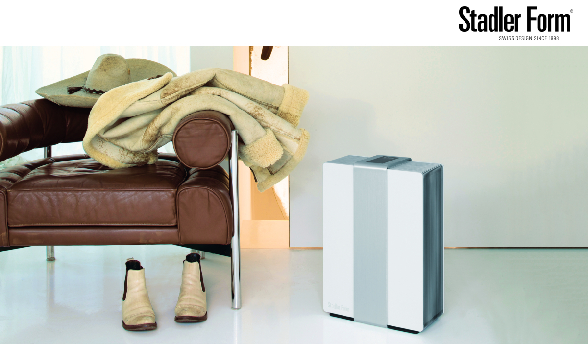 Nawilżacz z funkcją oczyszczania Stadler Form Robert, biało-srebrny